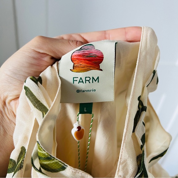 Farm Rio Multicolor Romantic Nature Long Sleeve Maxi Dress Size Large New - Picture 4 of 7